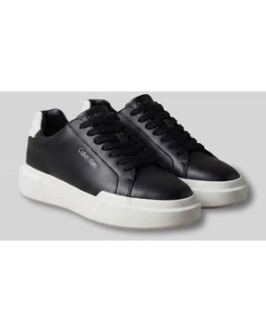 Calvin Klein Sneaker aus echtem Rindsleder Modell 'CHUNKY CUPS' - Schwarz