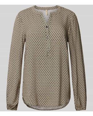 Soya Concept Slim Fit Bluse Mit Tunikakragen Modell 'Namra' - Grün