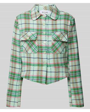 Be Pure Dutch Blazer Mit Gitterkaro - Grün
