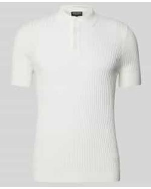 Antony Morato Slim Fit Poloshirt Met Structuurmotief - Wit