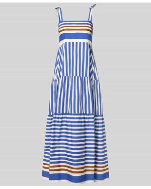 Stefanel Midikleid im Stufen-Look - Blau