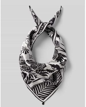 Codello Tuch aus Seide mit Allover-Print Modell 'JUNGLE' - Weiß