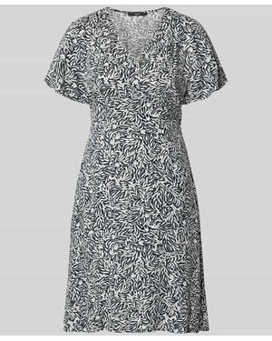 Zero Minikleid aus Viskose mit V-Ausschnitt und Knopfleiste - Grau