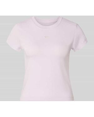 Nike Slim Fit T-Shirt aus Modal-Mix Modell 'Chill Knit' - Pink