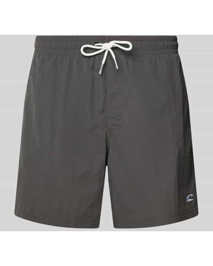 O'neill Sportswear Relaxed Fit Badeshorts Mit Logo-Stitching - Grau