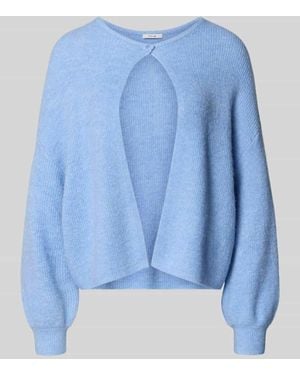 Opus Cardigan mit Knopfverschluss Modell 'Deriana' - Blau