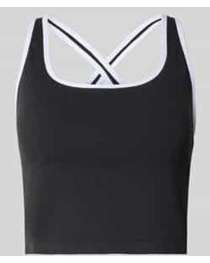 Fabletics Kort Top Met Geïntegreerd Bustier - Zwart