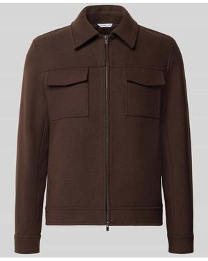 Manuel Ritz Jacke aus Woll-Mix - Braun