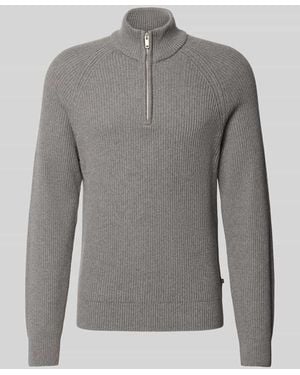 Matíníque Regular Fit Troyer aus reiner Baumwolle - Grau