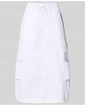 Marc Cain Midirok Met Cargozakken - Wit