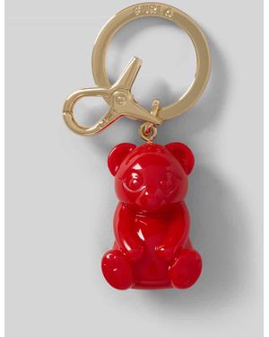 Furla Schlüsselanhänger mit Bär-Applikation Modell 'HASHTAG BEAR' - Rot