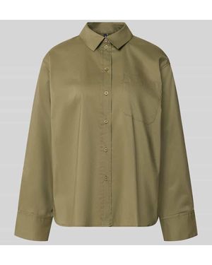 Vero Moda Regular Fit Langarmbluse aus Baumwoll-Mix Modell 'LOTUS' - Grün