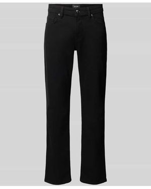 Joop! Regular Fit Jeans mit dezentem Strukturmuster - Schwarz