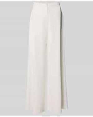 Swing Wide Leg Stoffen Broek Met Verborgen Sluiting - Wit