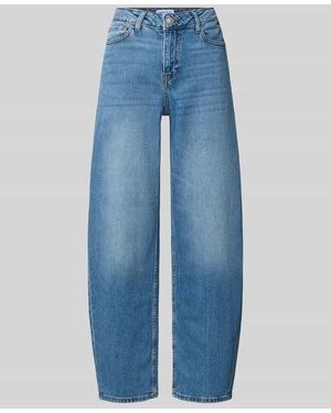 Pieces Barrel Jeans aus Baumwoll-Mix Modell 'GRACE' - Blau