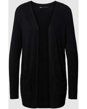 ONLY Strickjacke in unifarbenem Design Modell 'LESLY' - Schwarz