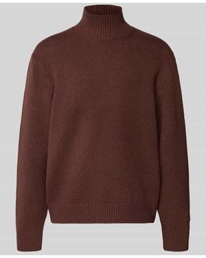 Jack & Jones Strickpullover mit gerippten Abschlüssen Modell 'NORREBRO' - Braun