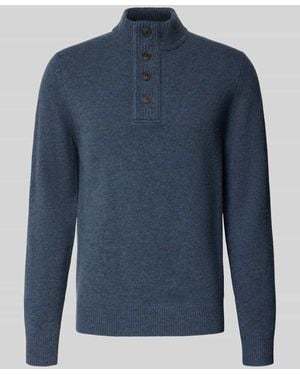 Barbour Troyer aus Wolle mit kurzer Knopfleiste - Blau