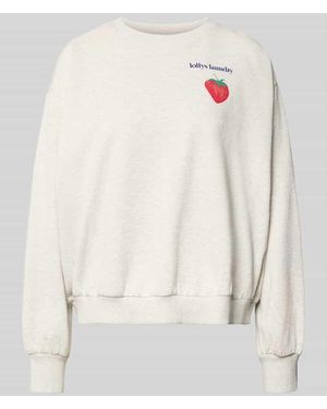 Lolly's Laundry Sweatshirt mit Motiv-Print Modell 'Sydney' - Natur