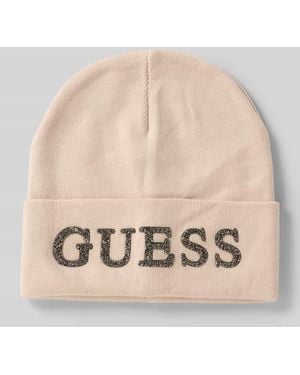 Guess Beanie aus Viskose-Mix - Natur