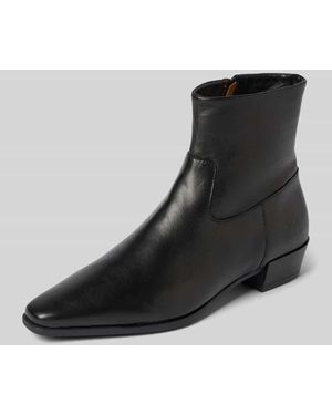 COPENHAGEN Stiefeletten aus Leder mit Reißverschluss - Schwarz