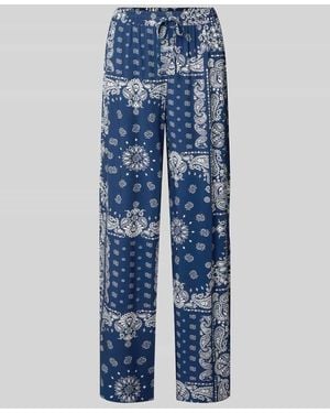 ONLY Relaxed Fit Weite Hose aus reiner Viskose Modell 'KAVI' - Blau