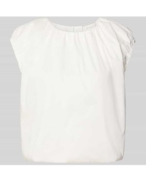 Neo Noir Relaxed Fit Blusentop mit Rundhalsausschnitt Modell 'Ivania' - Weiß