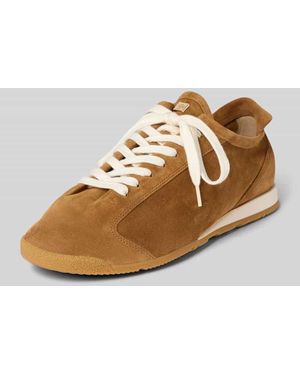 Högl Sneaker aus echtem Leder mit Logo-Detail - Braun