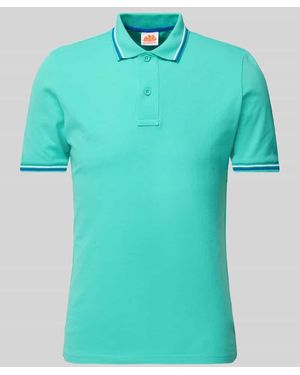 Sundek Poloshirt mit kurzer Knopfleiste Modell 'Brice' - Blau