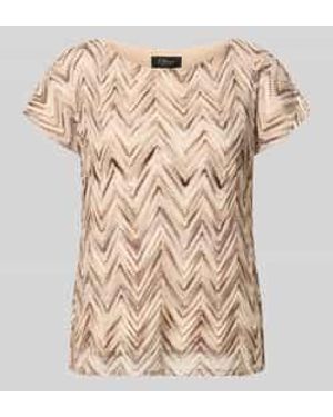 S.oliver Relaxed Fit T-Shirt Met Ajourpatroon - Naturel