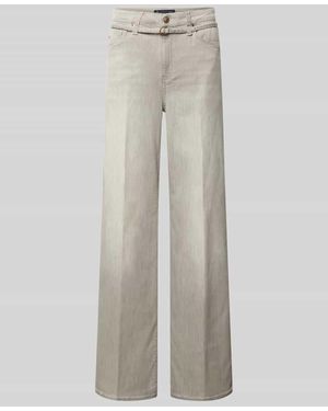 RAFFAELLO ROSSI Straight Leg Jeans Mit Gürtel Modell 'Sventy B' - Grau