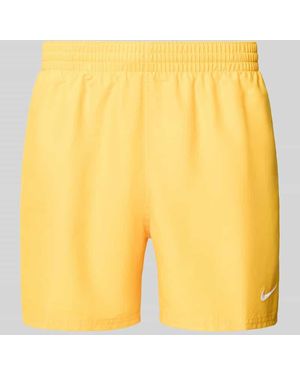 Nike Badehose mit Label-Print - Gelb