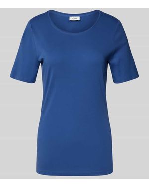 S.oliver Regular Fit T-Shirt aus reiner Baumwolle - Blau