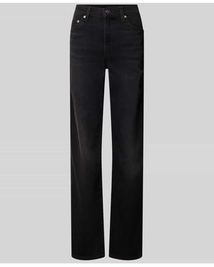 Levi's Straight Fit Jeans aus Baumwoll-Mix Modell 'Carrie' - Schwarz