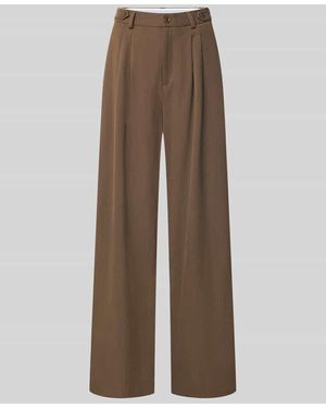 Gestuz Wide Fit Hose mit Viskose-Anteil Modell 'Stacy' - Braun