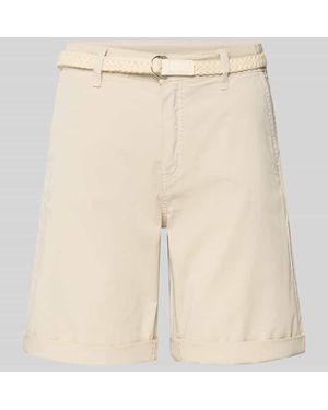 M·a·c Chino-Shorts mit Gürtel - Natur