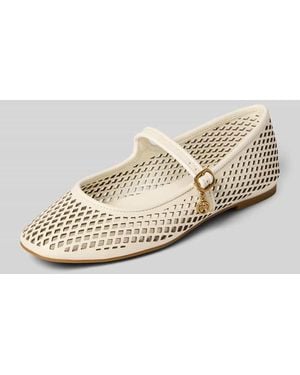 MICHAEL Michael Kors Ballerinas aus echtem Leder Modell 'NELLIE' - Natur