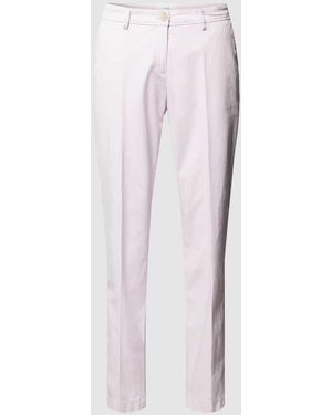 Brax Slim Fit Stoffhose mit Bügelfalten Modell 'STYLE.MARON' - Weiß
