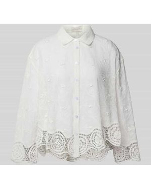 Apricot Relaxed Fit Bluse mit Häkelspitze - Weiß