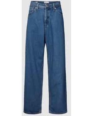Jack & Jones Baggy Fit Jeans Met 5-Pocketmodel, Model 'Alex' - Blauw