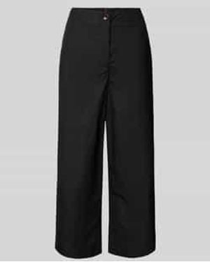 Stefanel Relaxed Fit Culotte Van Puur Katoen - Zwart