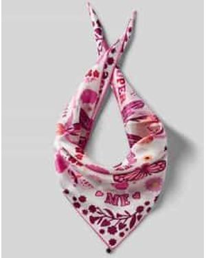 Codello Sjaal Van Zijde Model 'Printed Nicki Silk' - Roze