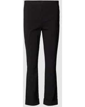 SteHmann Straight Leg Fit Stoffen Broek Met Steekzakken Opzij - Zwart