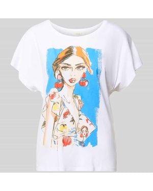 Ouí Relaxed Fit T-Shirt mit Motiv-Print - Weiß
