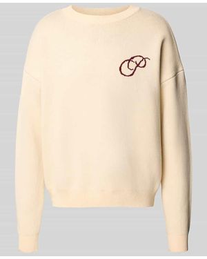 Prohibited Relaxed Fit Strickpullover aus reiner Baumwolle - Natur