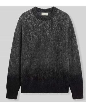 Calvin Klein Relaxed Fit Pullover aus Schurwolle mit Ombre-Effekt - Grau