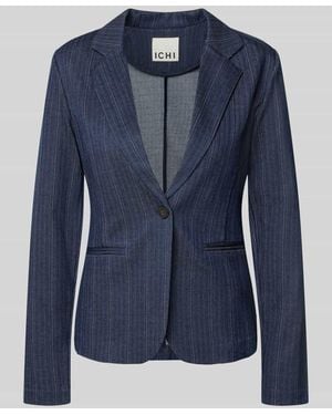 Ichi Blazer aus Viskose-Mix mit Reverskragen Modell 'KATE' - Blau
