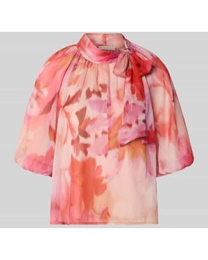 Rinascimento Schluppenbluse mit Ballonärmeln - Pink