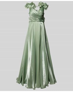 Unique Abendkleid Mit Gelegten Falten - Grün