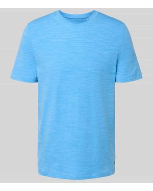 S.oliver Regular Fit T-Shirt aus Baumwoll-Mix - Blau